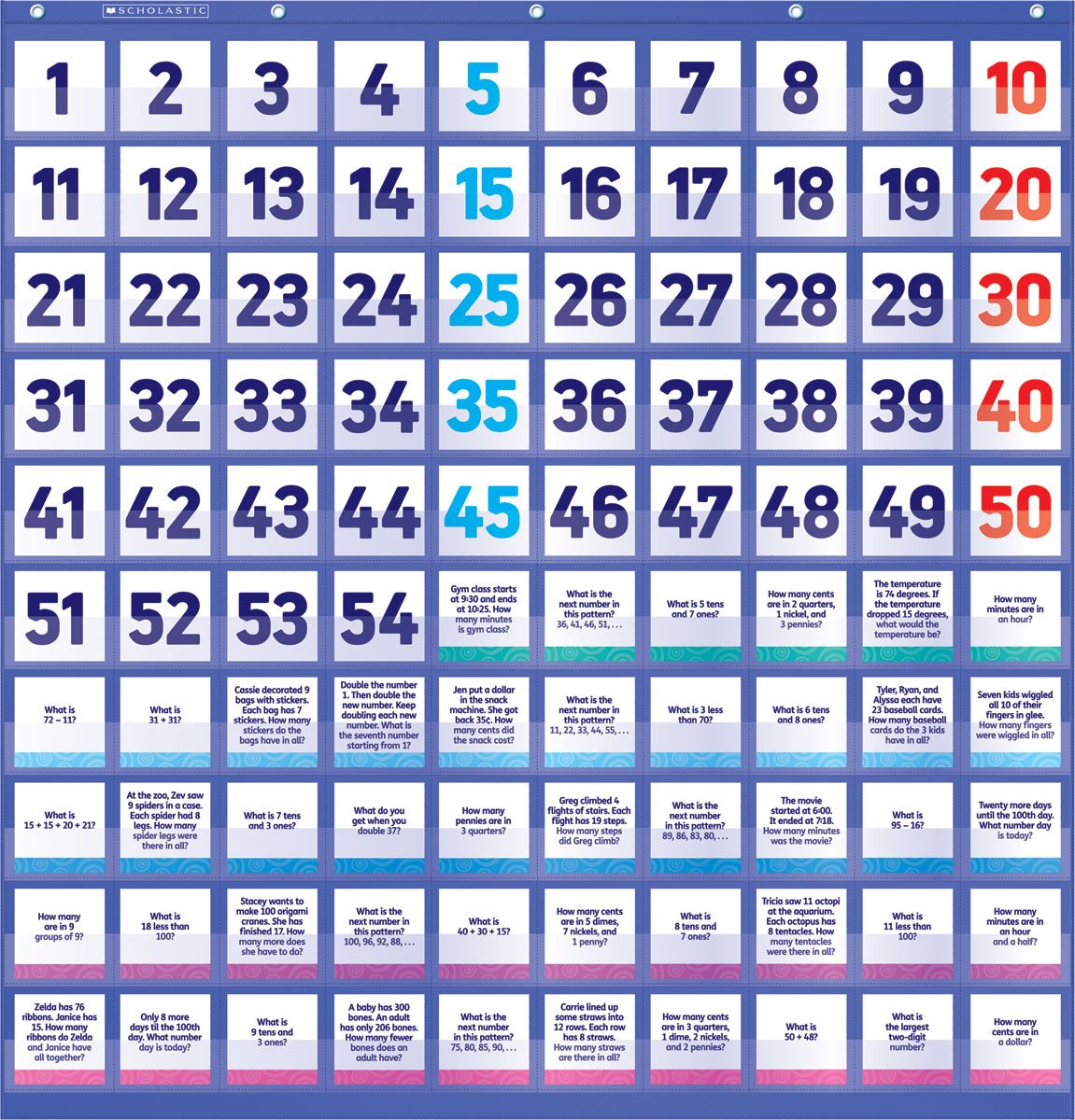 Count to 100 Pocket Chart (Teacher's Friend) Learning & Reference