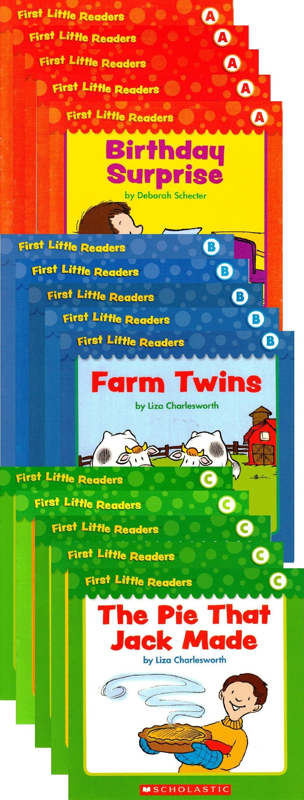 Scholastic First Little Readers Illustrated 30 Book Guided Reading Set for Beginning Readers Plus Tips and Strategies to Help Your Child Learn to Read (First Little Readers, 30 Different Titles Per Set: 10 Level A, 10 Level B, 10 Level C; Individual Ti... Books