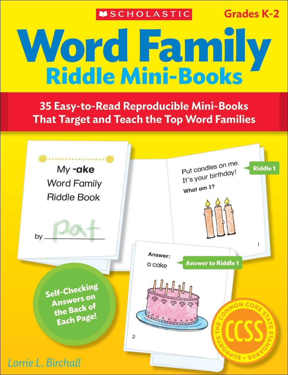 Word Family Riddle Mini-Books: 35 Easy-To-Read Reproducible Mini-Books That Target and Teach the Top Word Families Education & Training