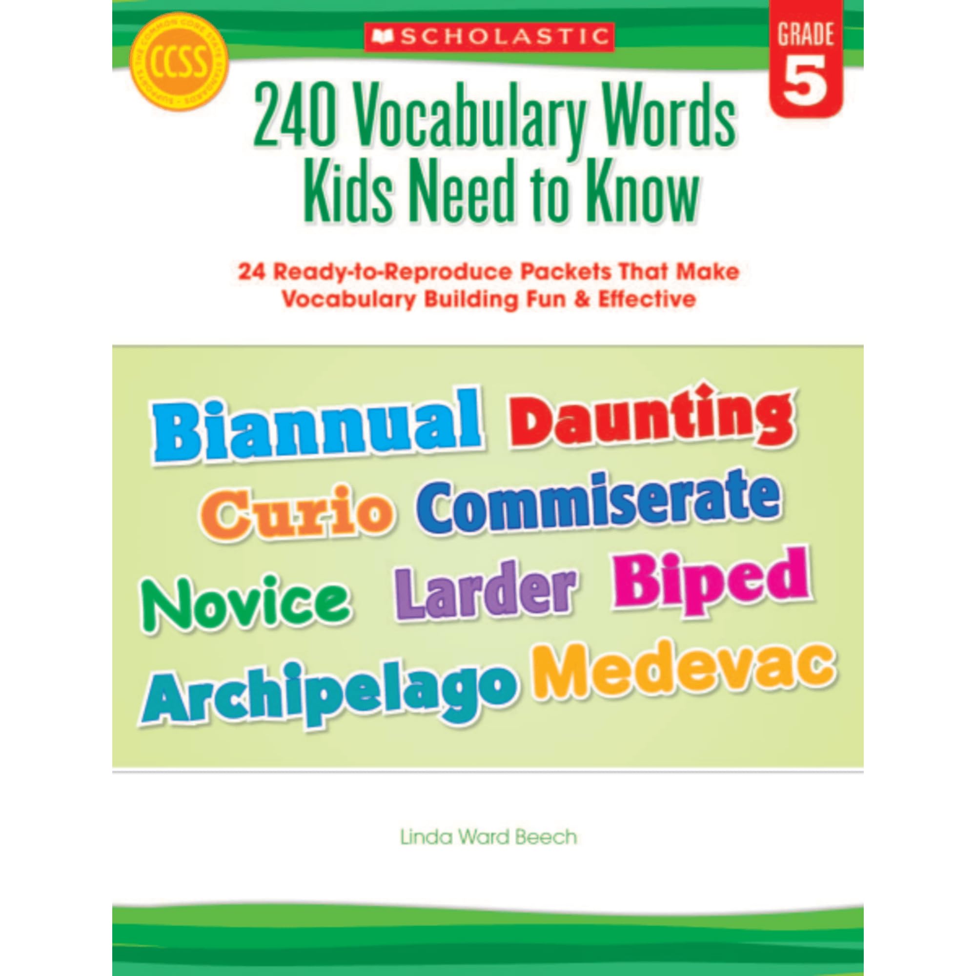240 Vocabulary Words Kids Need to Know: Grade 5: 24 Ready-To-Reproduce Packets Inside! Education & Training