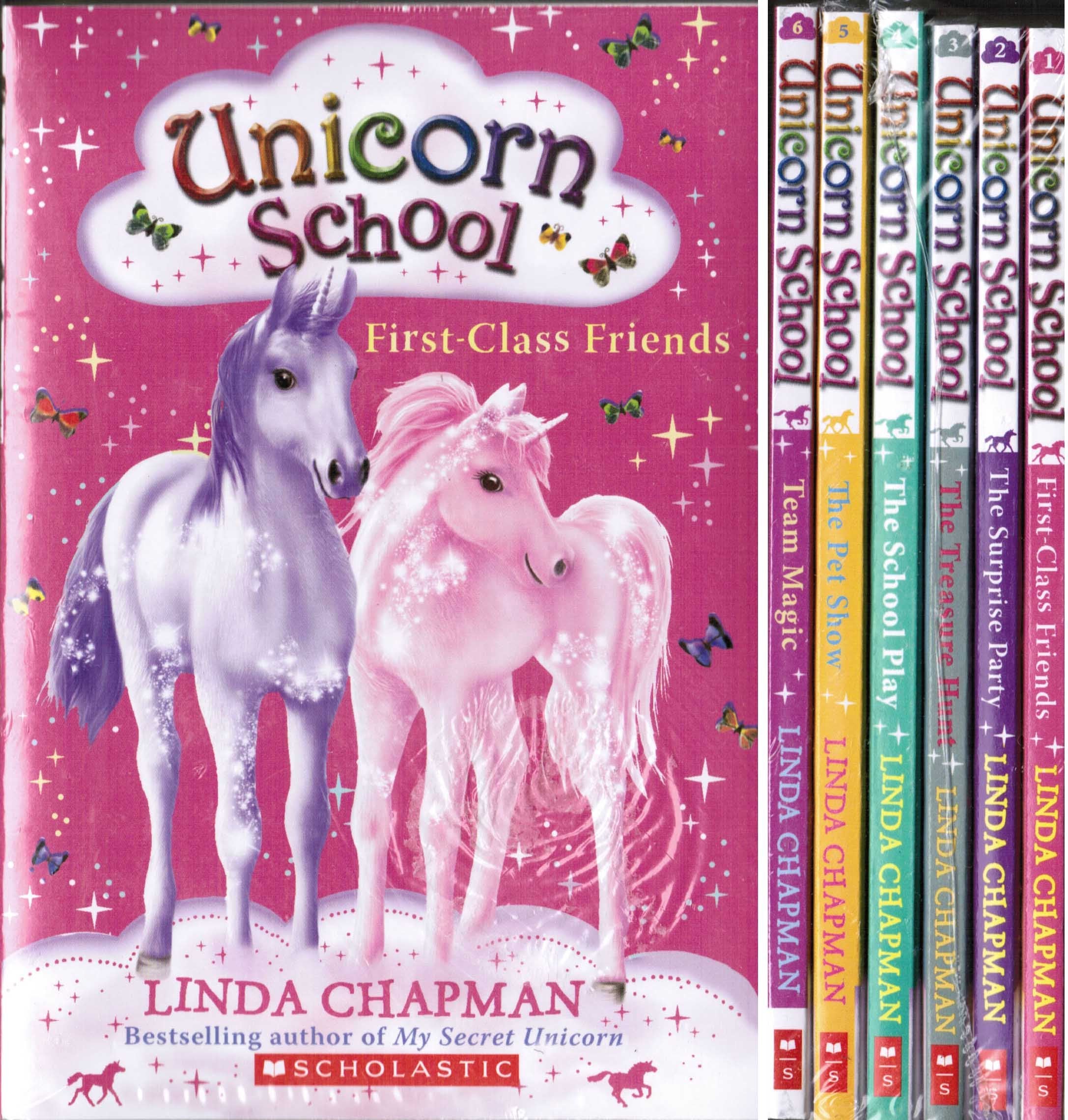 Unicorn School Complete Set, Books 1-6: First-Class Friends, The Surprise Party, The Treasure Hunt, The School Play, The Pet Show, and Team Magic (6-Book Set) Books