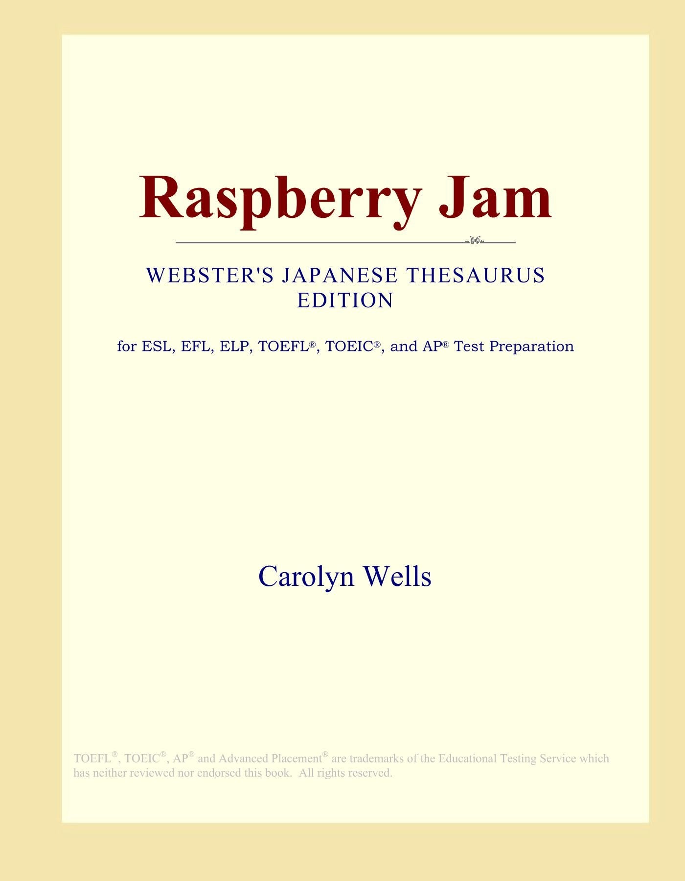 Product Image: Raspberry Jam (Webster's Japanese Thesaurus Edition)