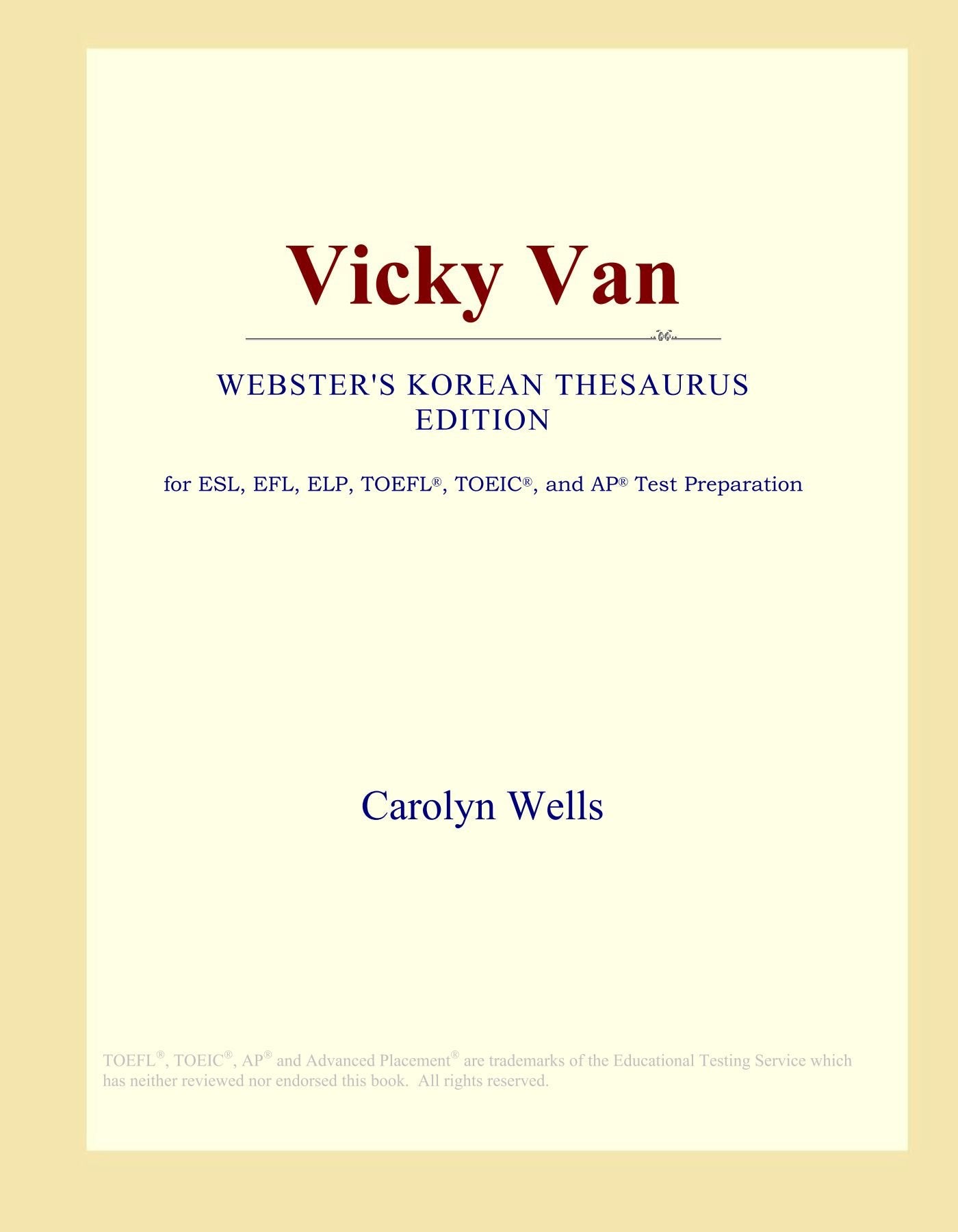Product Image: Vicky Van (Webster's Korean Thesaurus Edition)