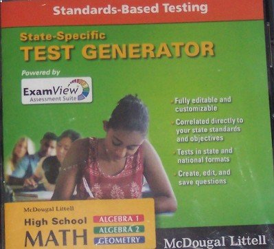Mcdougal Littell Algebra, Level 1: Examview Suite 6.0 Test Generator Books