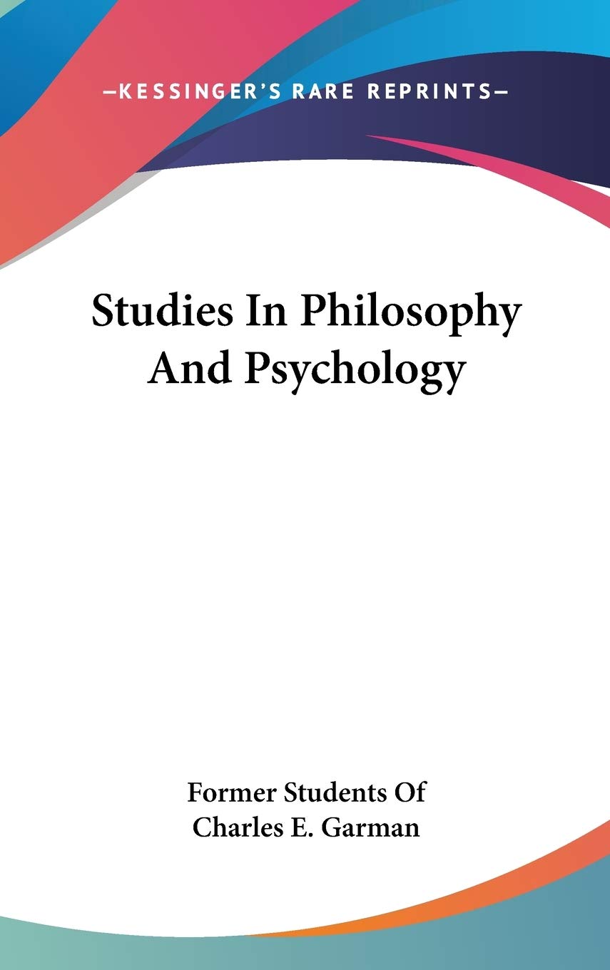 Studies In Philosophy And Psychology Philosophy