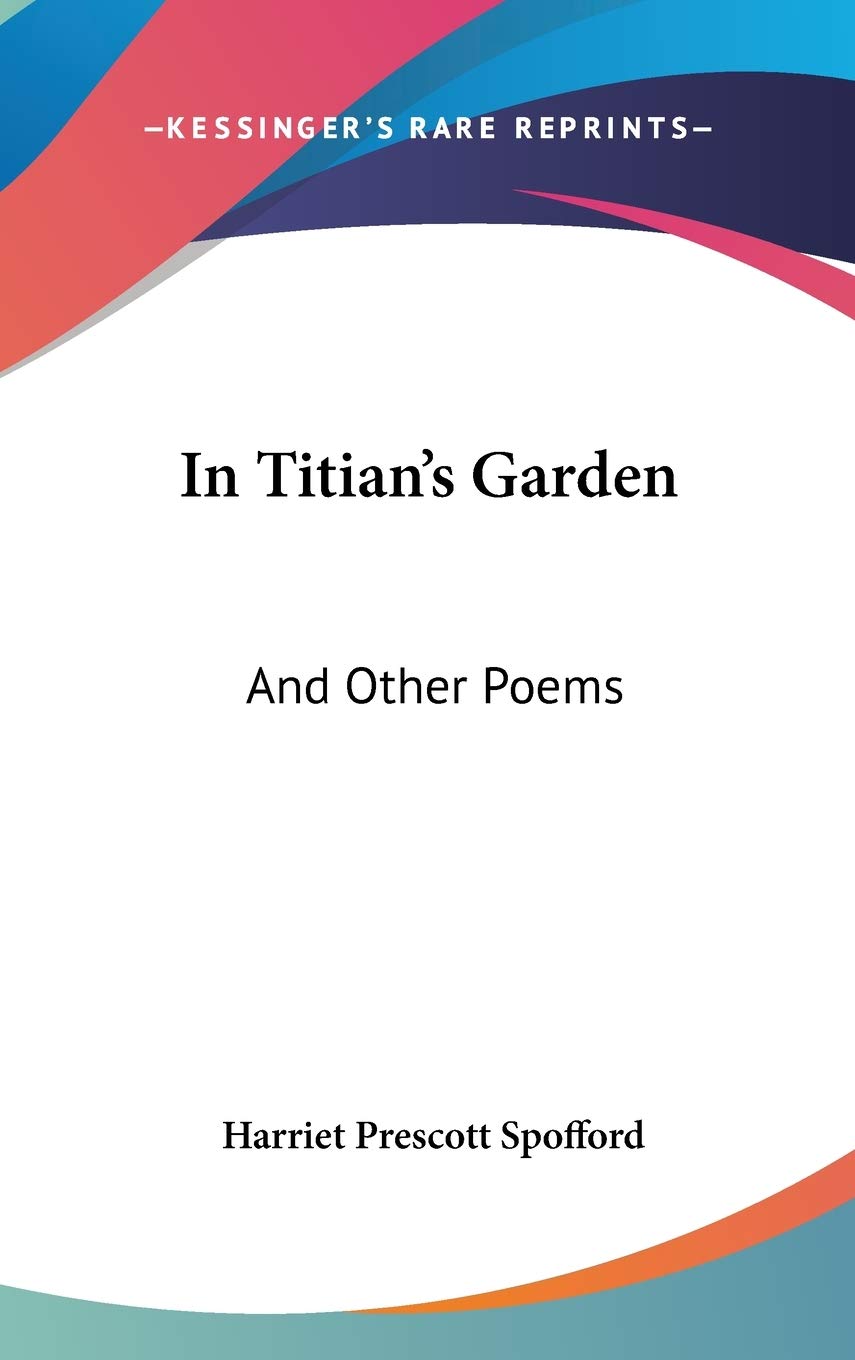 In Titian's Garden: And Other Poems Contemporary literature