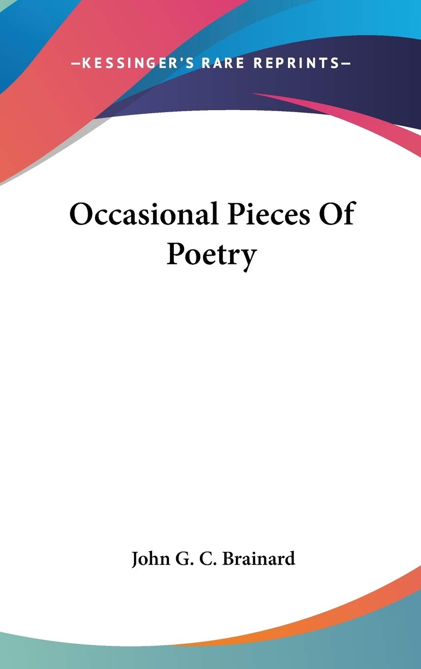 Occasional Pieces Of Poetry Poetry