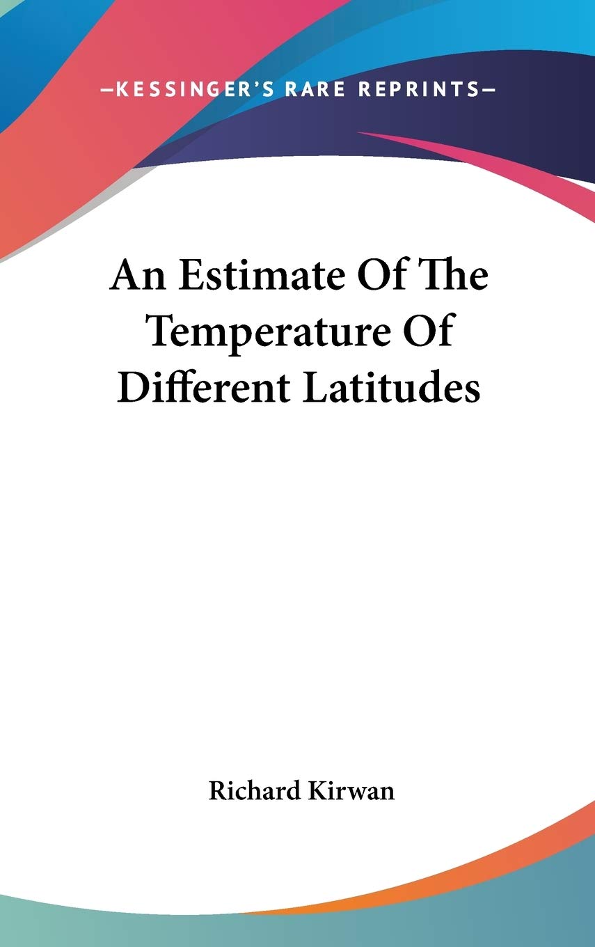 An Estimate Of The Temperature Of Different Latitudes Geology & Geography