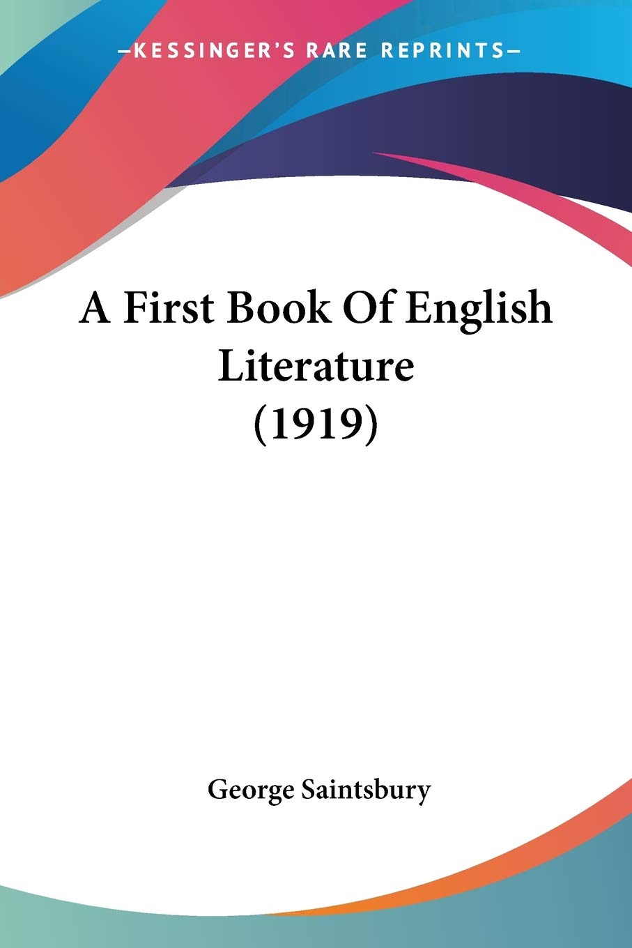 A First Book Of English Literature Poetry