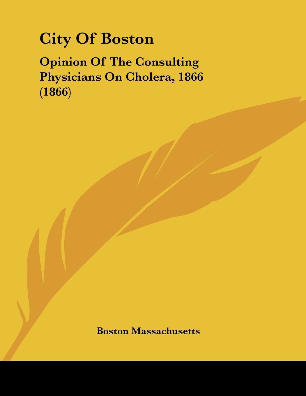 City Of Boston: Opinion of the Consulting Physicians on Cholera, 1866 Books