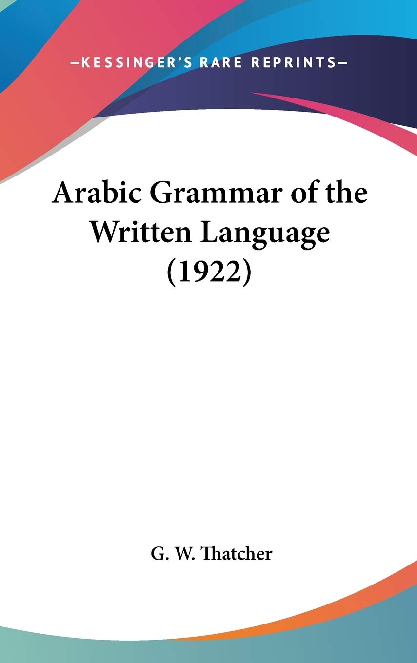 Arabic Grammar of the Written Language Social Sciences