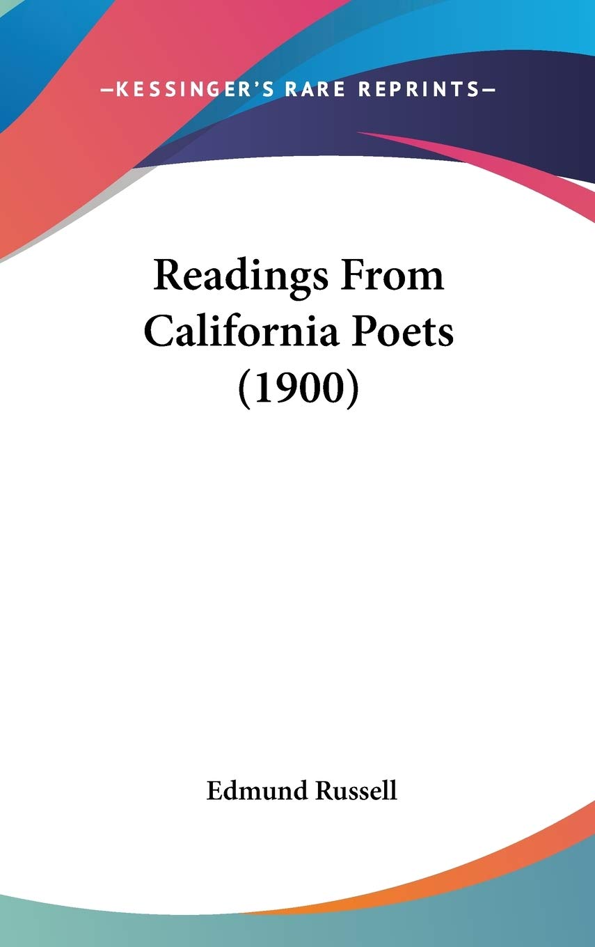 Readings From California Poets (1900) Poetry