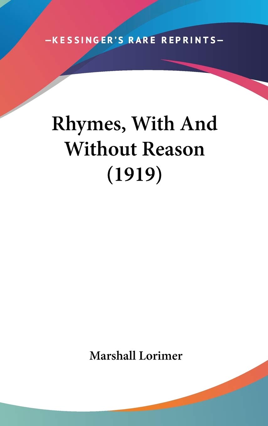 Product Image: Rhymes, With And Without Reason (1919)