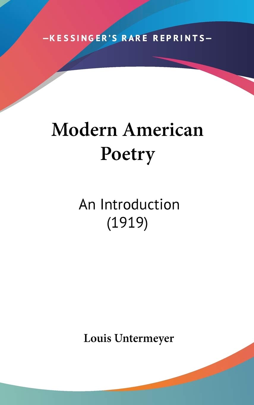 Product Image: Modern American Poetry: An Introduction