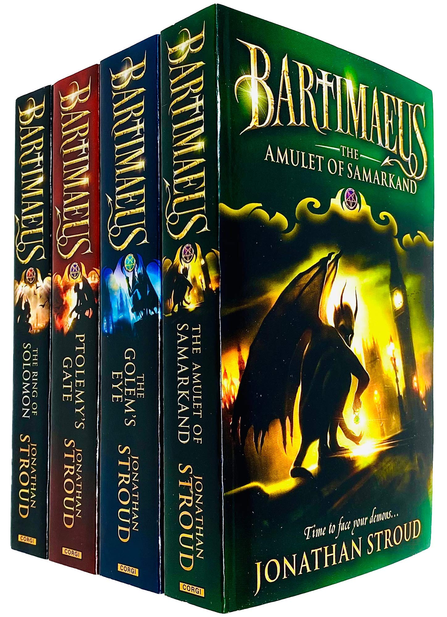 The Bartimaeus Sequence Series 4 Books Collection Set by Jonathan Stroud (Amulet of Samarkand, Golem's Eye, Ptolemy's Gate & Ring of Solomon) Novels & Short Stories