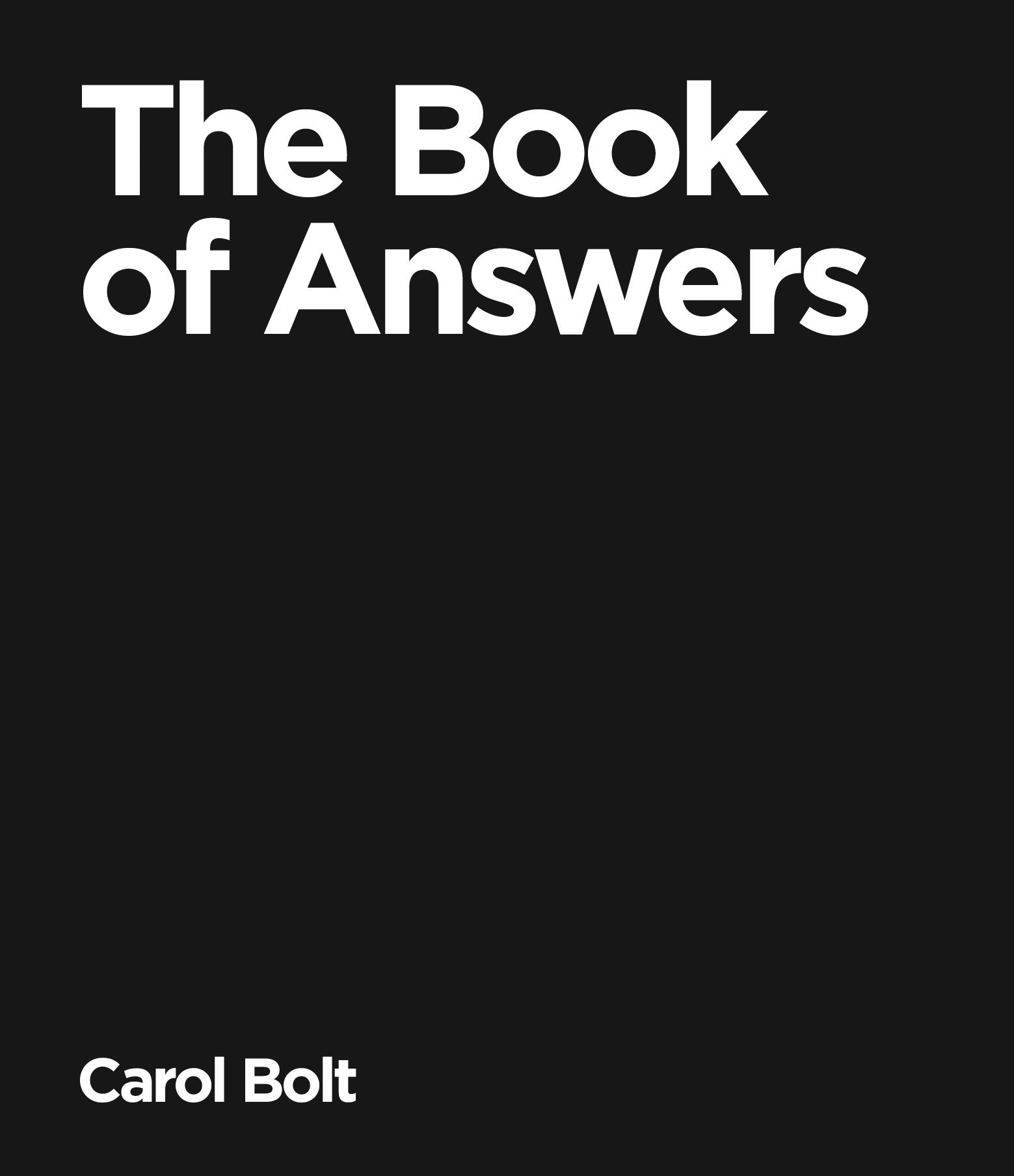 The Book Of Answers Philosophy