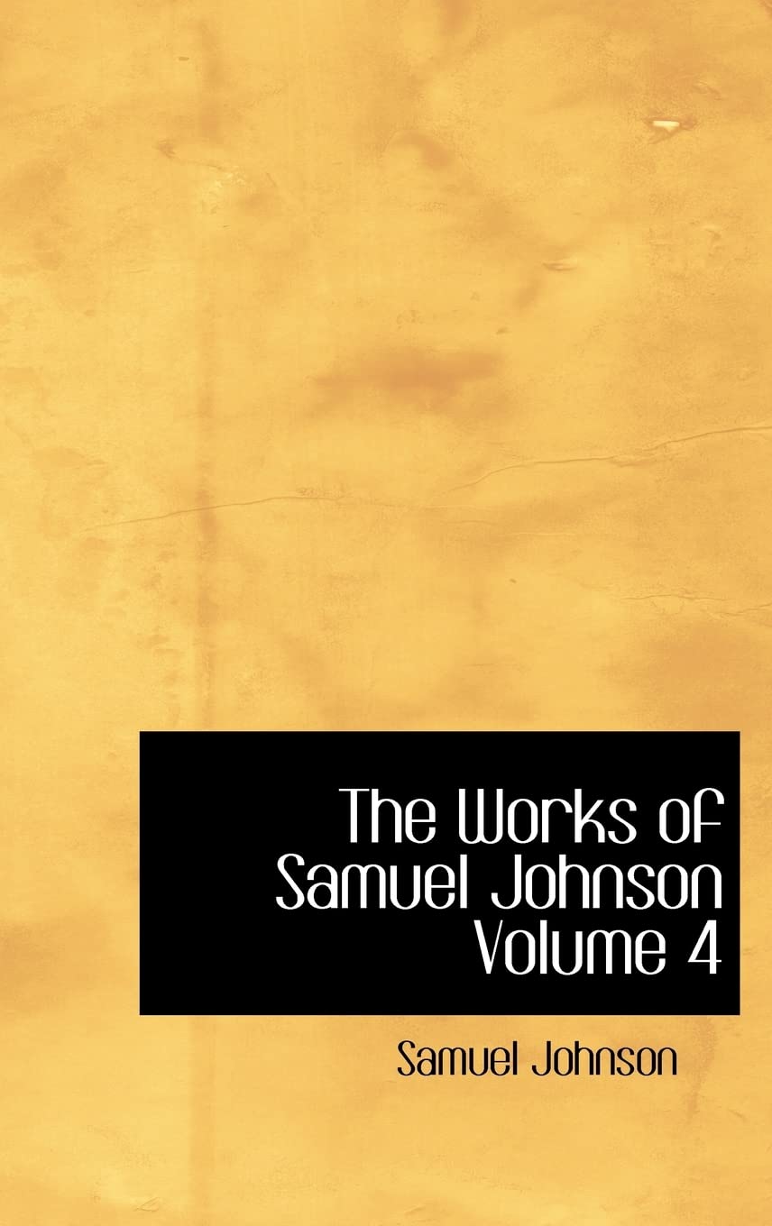 Product Image: The Works of Samuel Johnson Volume 4