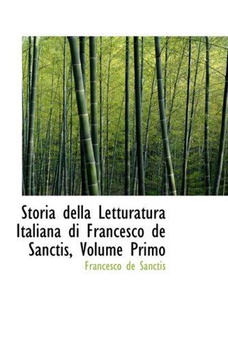 Storia Della Letturatura Italiana Di Francesco De Sanctis Politics & History
