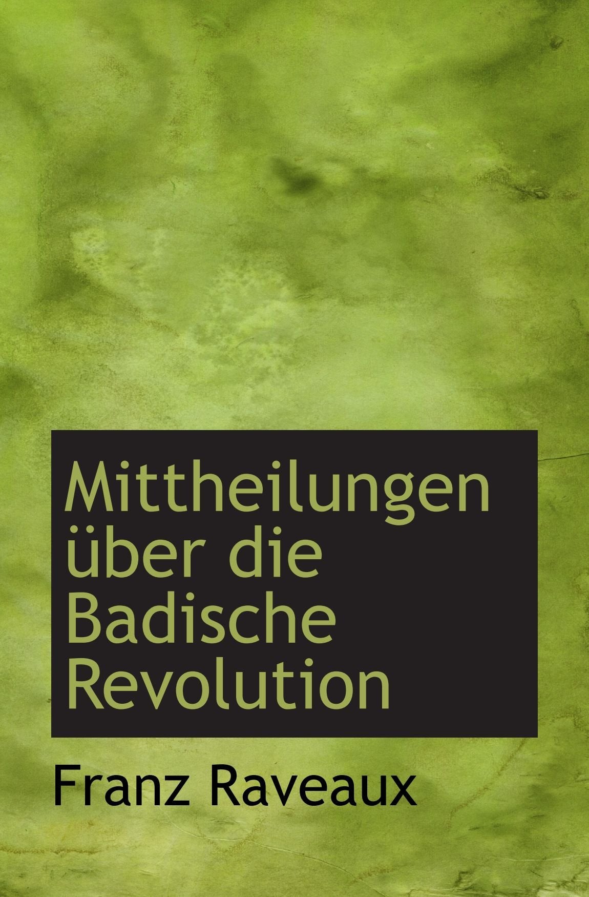 Mittheilungen über die Badische Revolution Politics & History