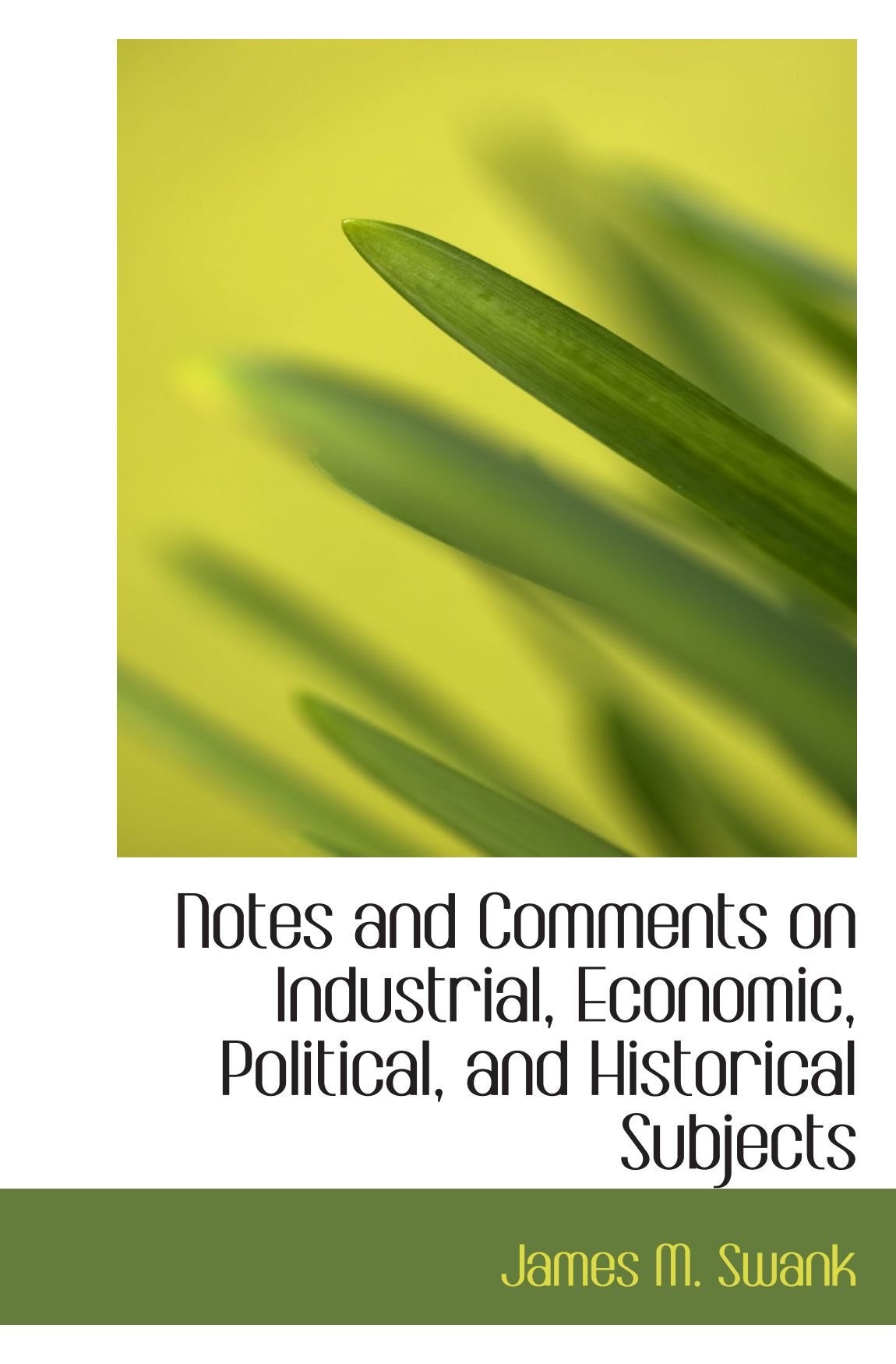 Notes and Comments on Industrial, Economic, Political, and Historical Subjects Politics & History