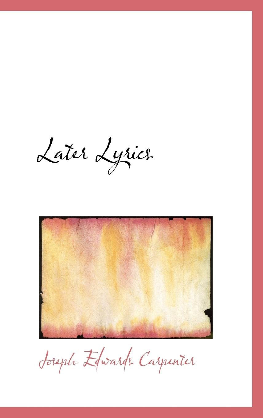 Product Image: Later Lyrics