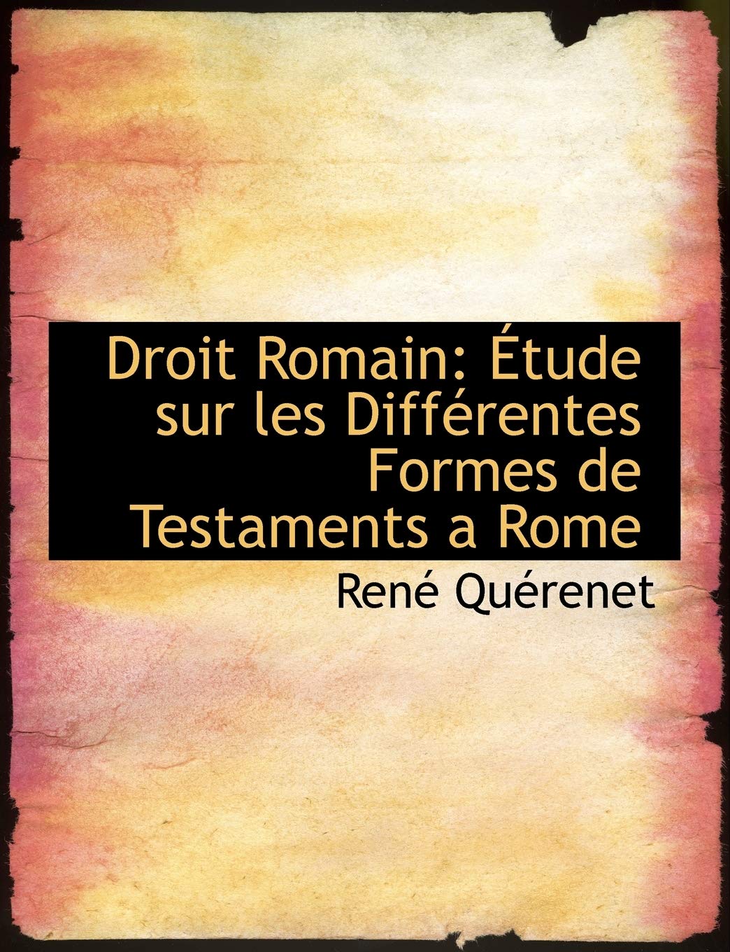 Droit Romain: Etude Sur Les Differentes Formes De Testaments a Rome: A Tude Sur Les Diffacrentes Formes de Testaments a Rome (Large Print Edition) Politics & History