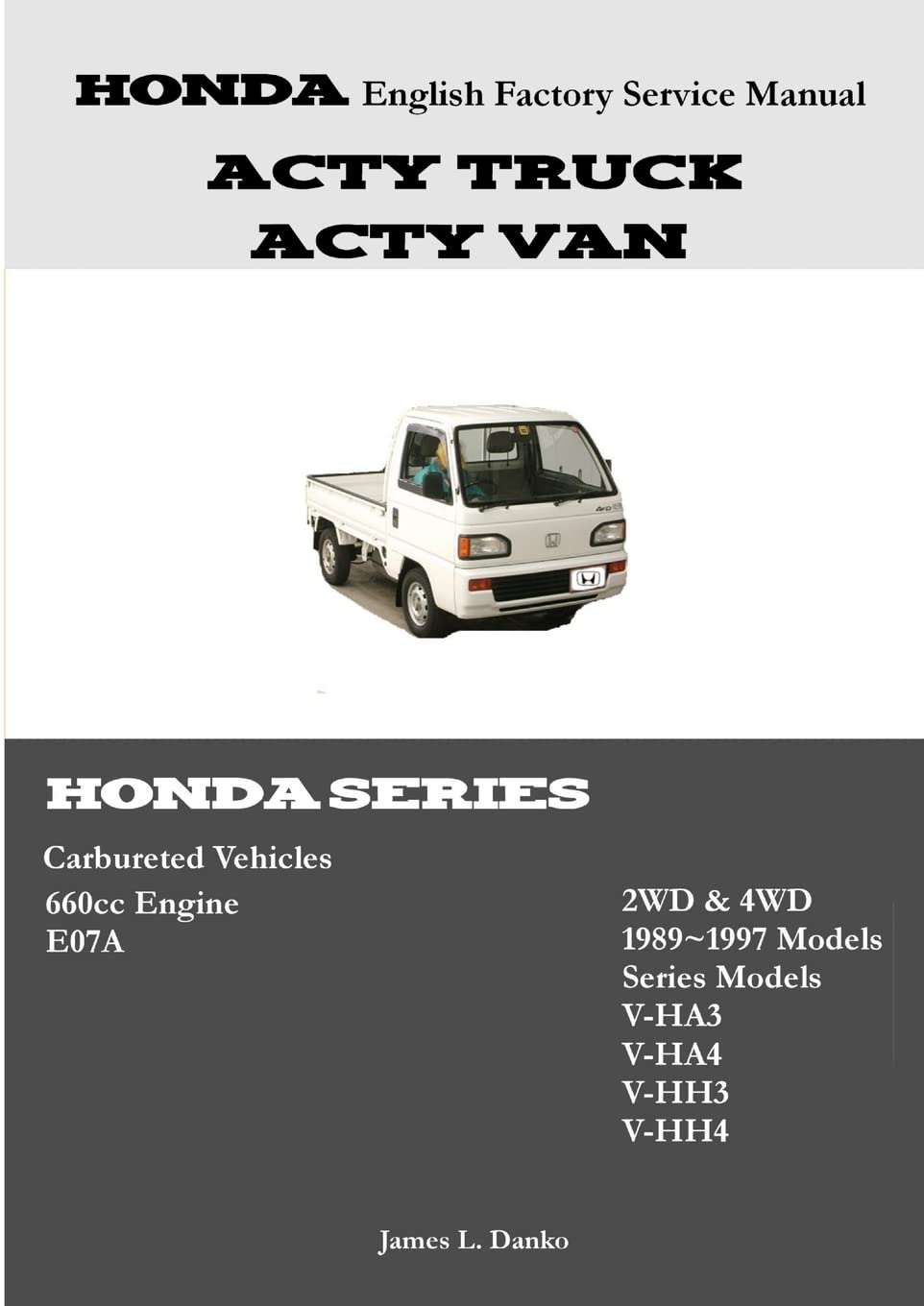Honda Acty English Factory Service Manual book