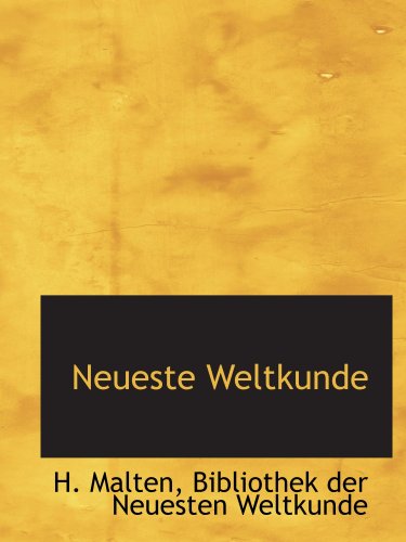 Neueste Weltkunde book