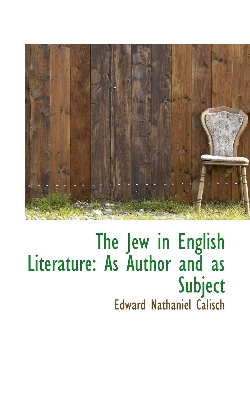 The Jew in English Literature: As Author and As Subject Contemporary literature