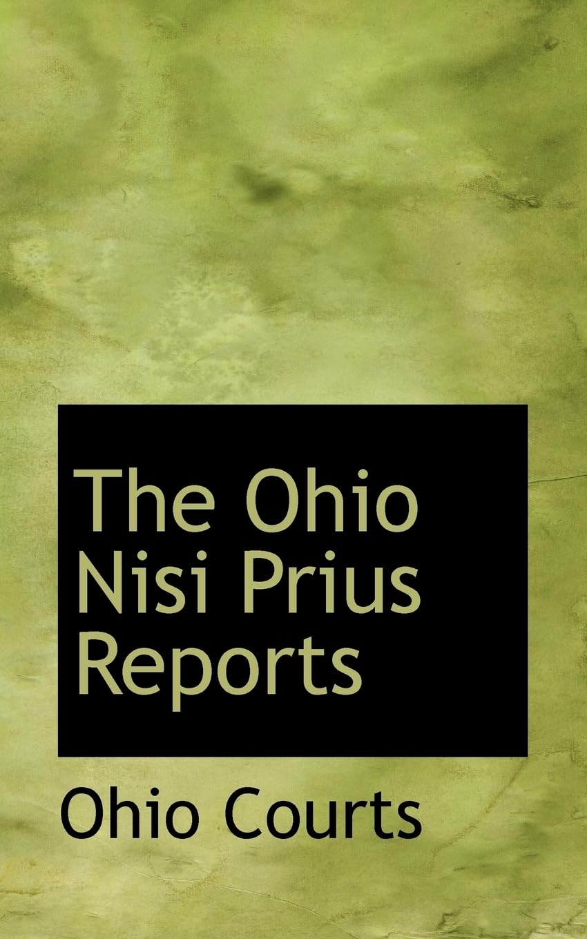 Product Image: The Ohio Nisi Prius Reports