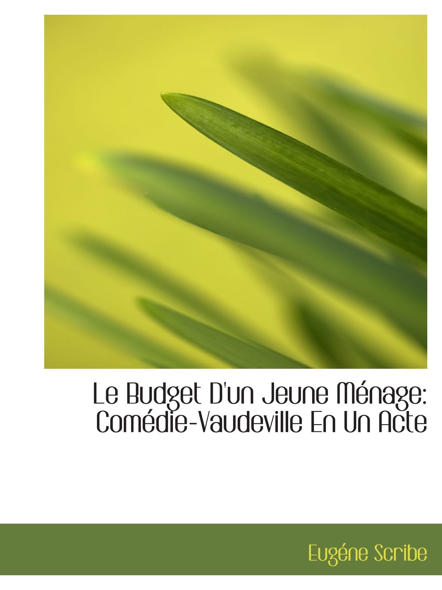 Le Budget D'un Jeune Ménage: Comédie-Vaudeville En Un Acte Politics & History
