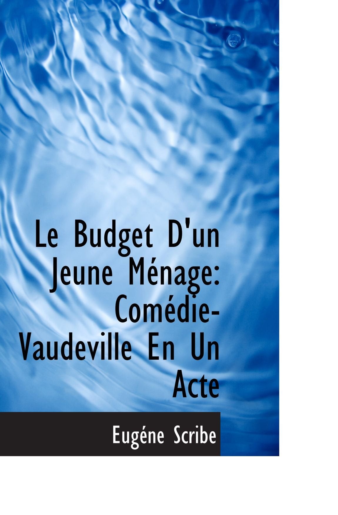 Le Budget D'un Jeune Ménage: Comédie-Vaudeville En Un Acte Politics & History