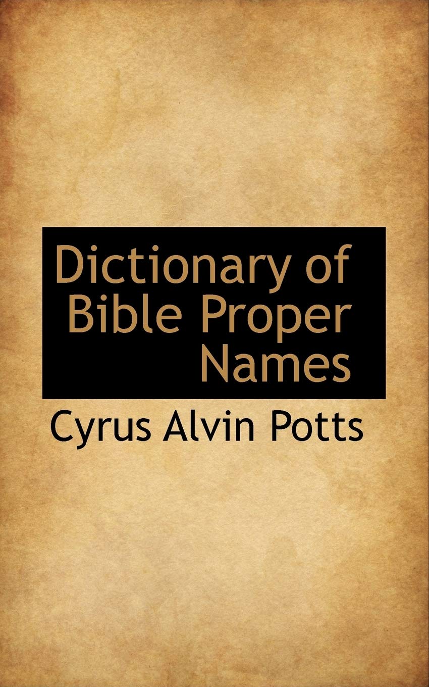 Dictionary of Bible Proper Names Books