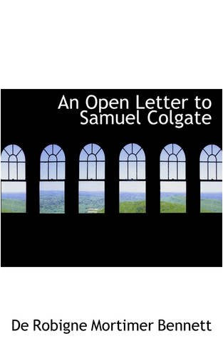 Product Image: An Open Letter to Samuel Colgate