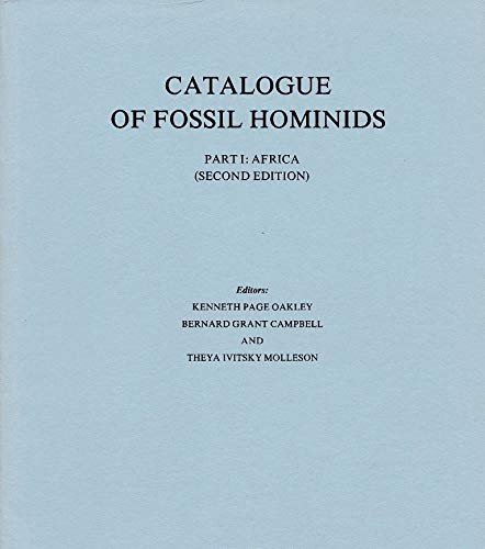Catalogue of fossil hominids part 1 africa Books