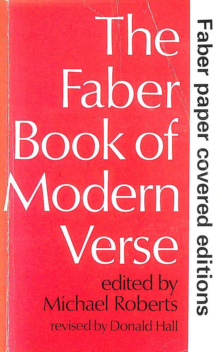 Faber Book of Modern Verse Poetry