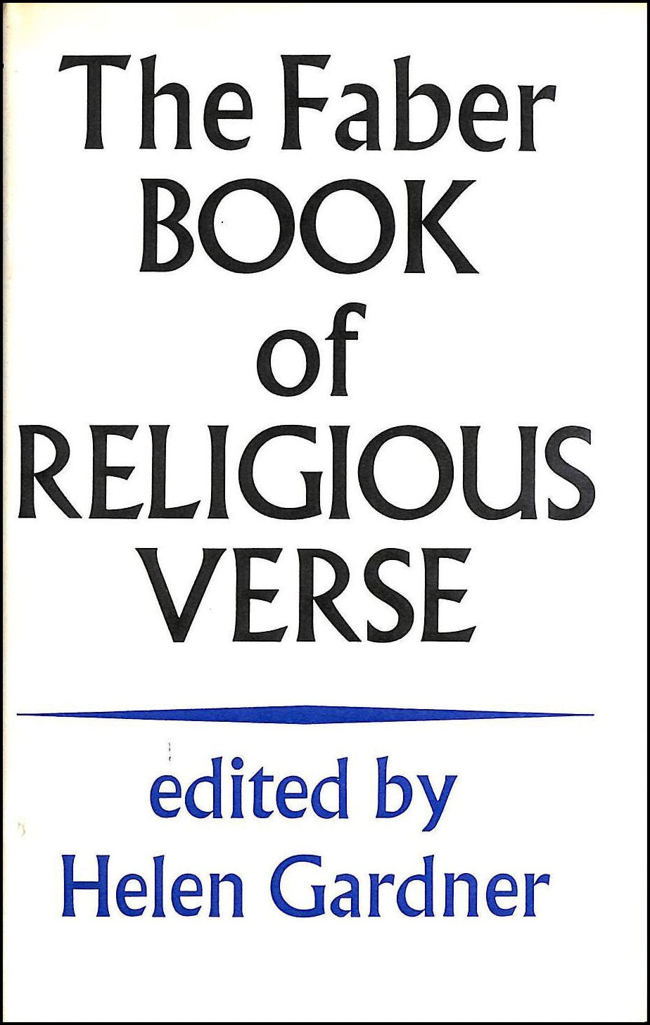Faber Book of Religious Verse Poetry