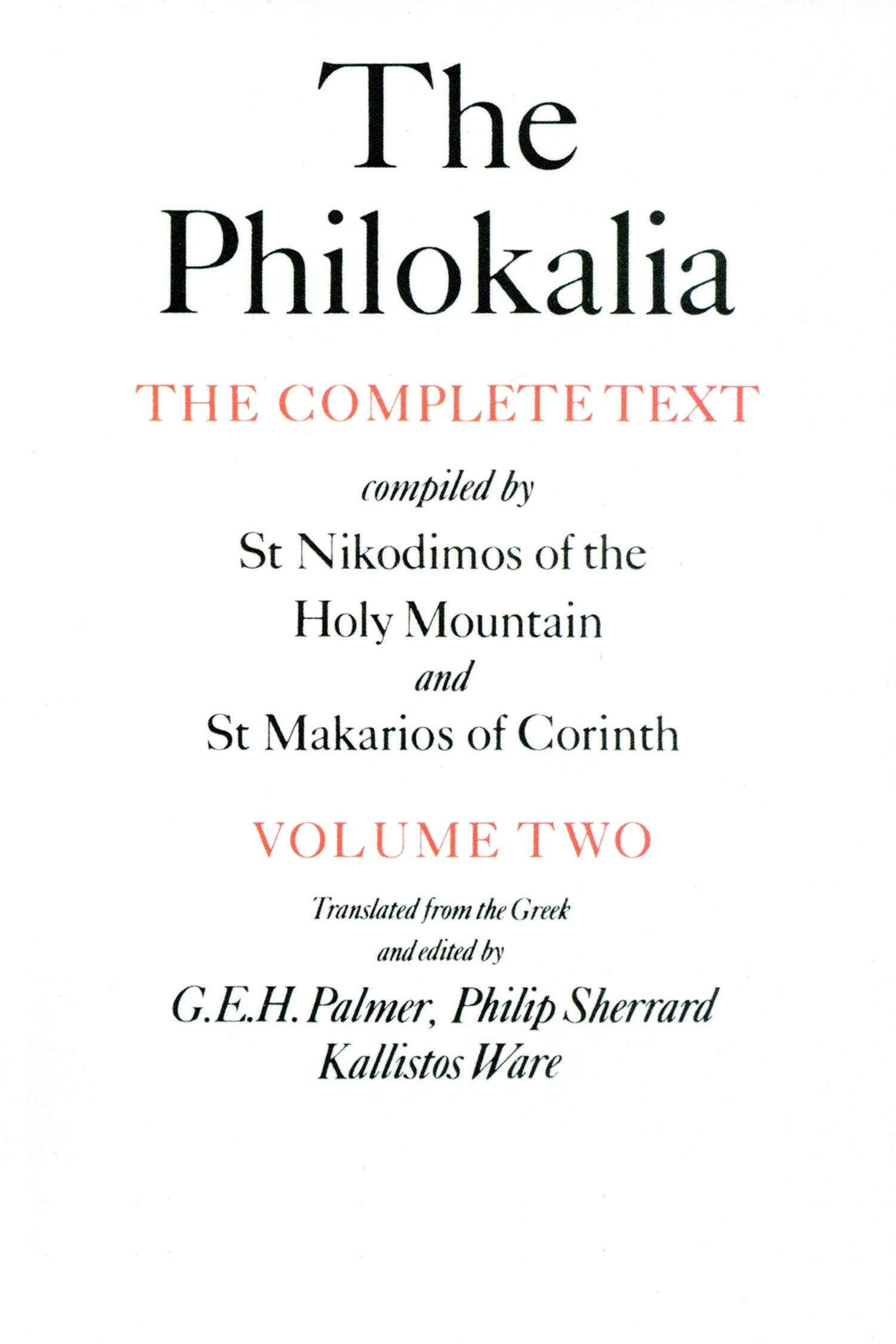 The Philokalia Vol 2 book