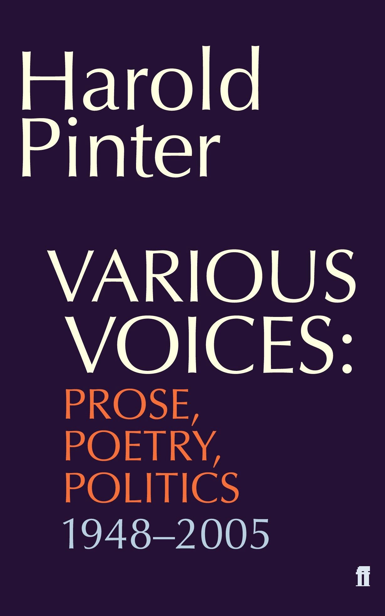 Various Voices: Prose, Poetry, Politics 1948-2005 Social Sciences