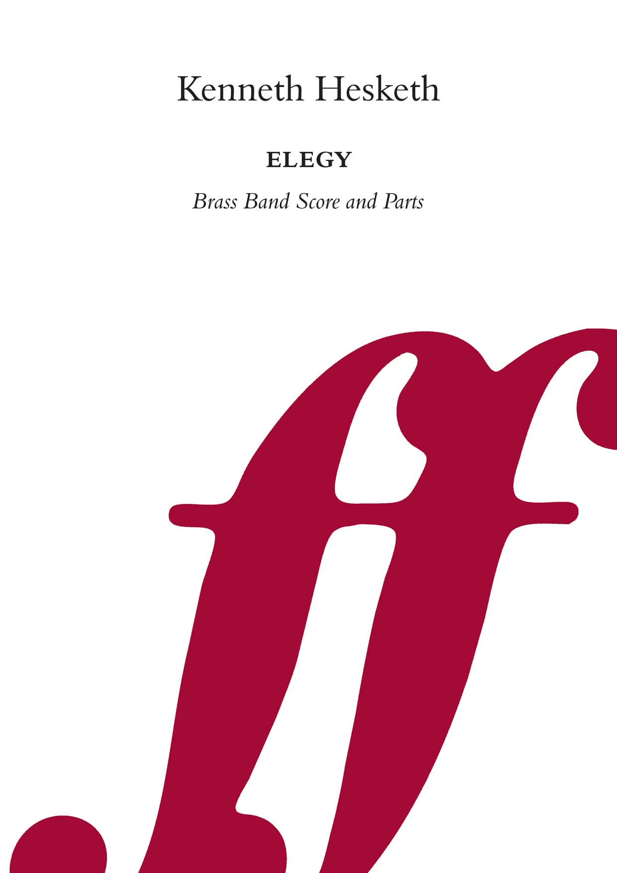 Elegy: Score & Parts (Faber Edition: Faber Brass Band Series) Social Sciences