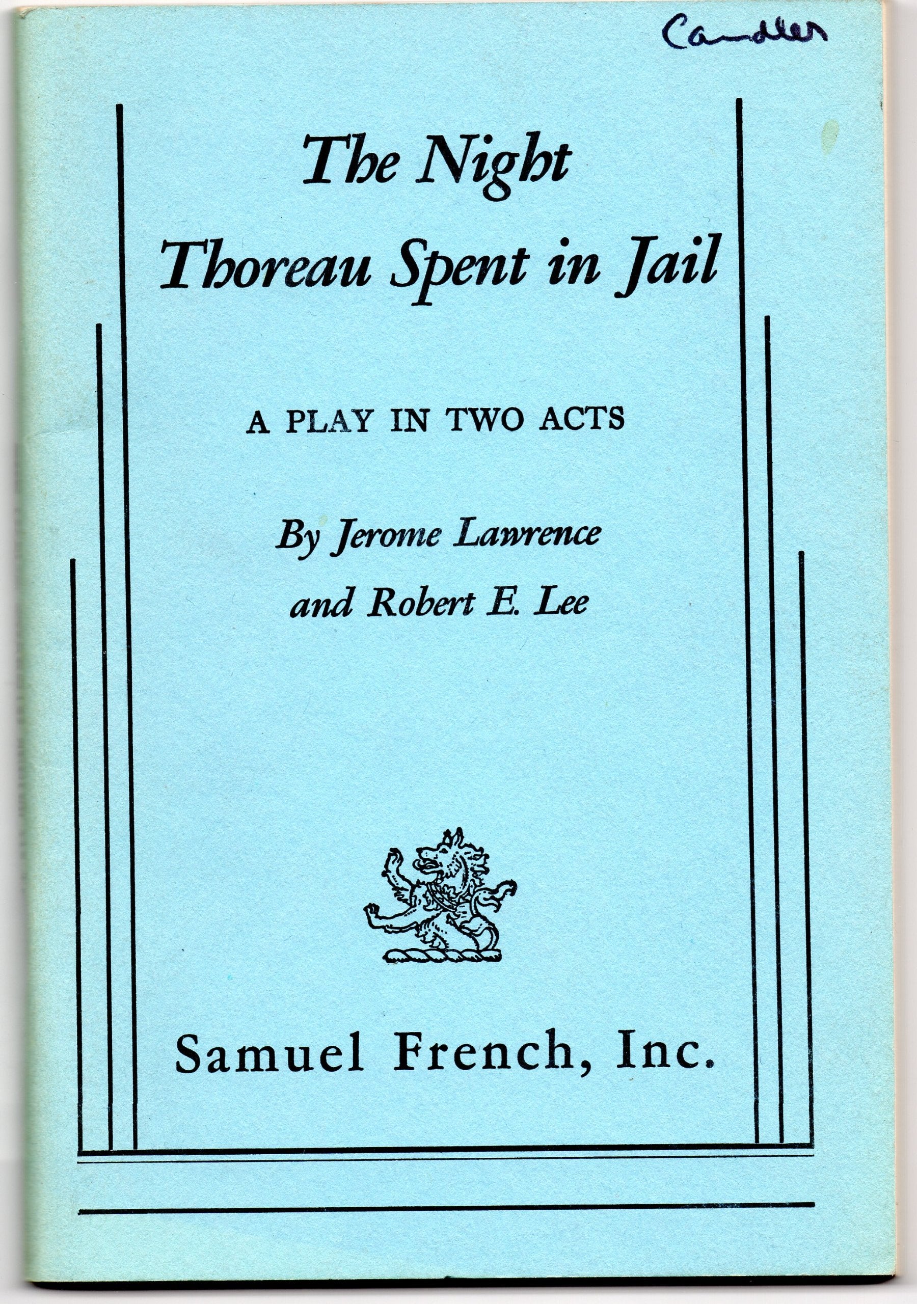 The Night Thoreau Spent in Jail Books