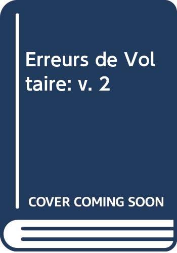 Erreurs de Voltaire: v. 2 Books