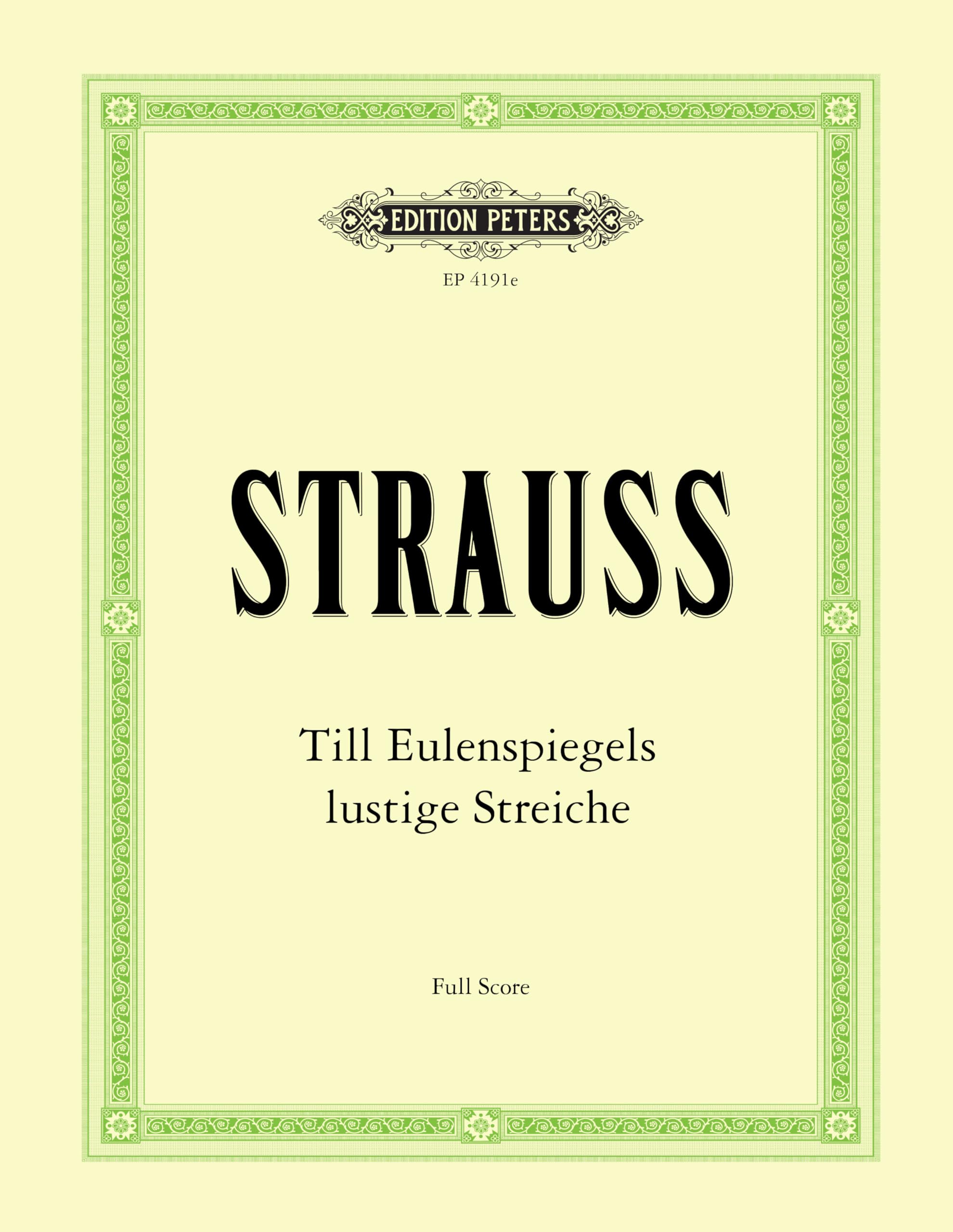 Till Eulenspiegel's Merry Pranks Op. 28 Score book