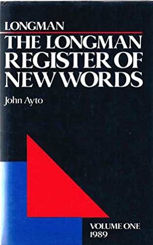Longman Register of New Words: v.1 book