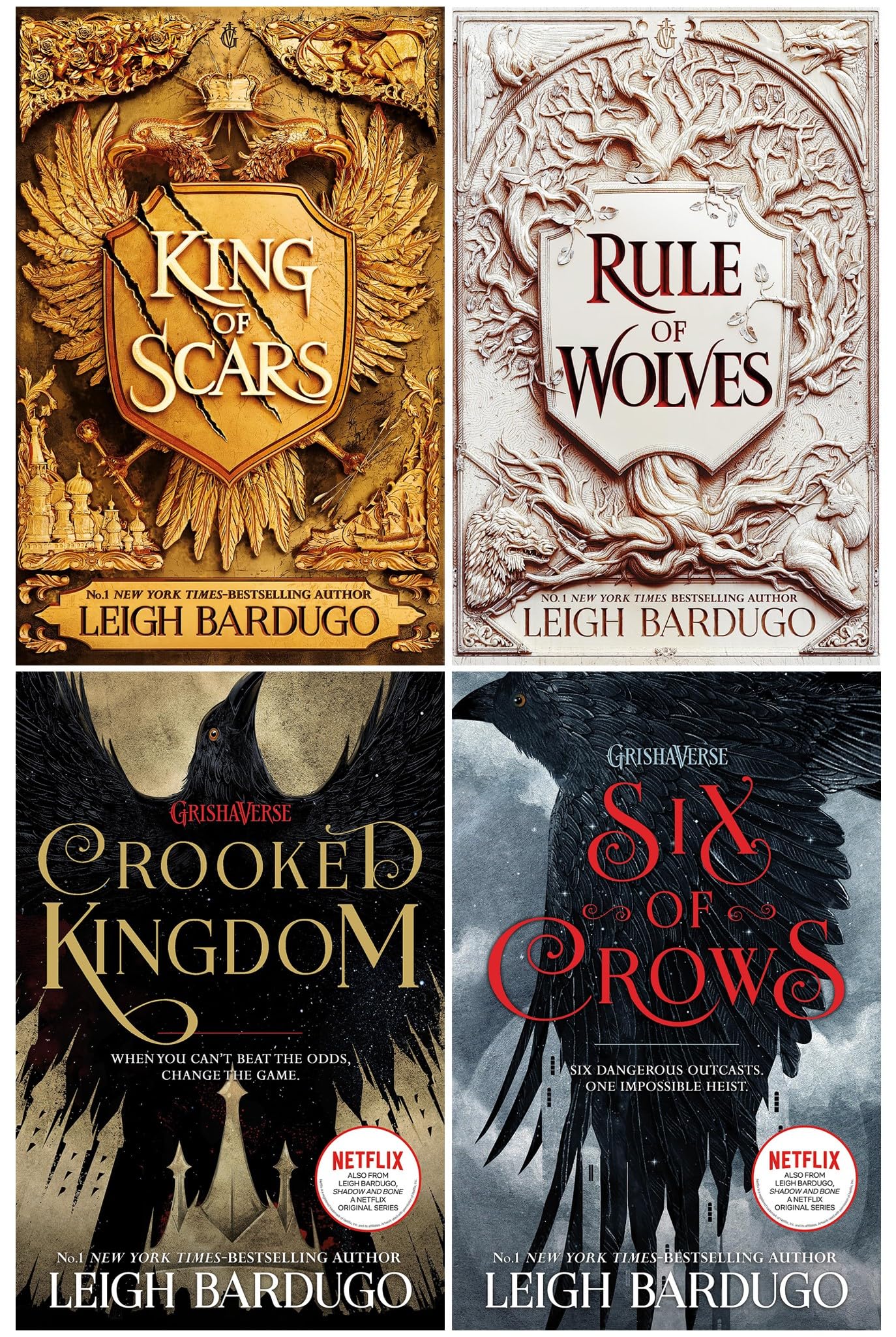 Leigh Bardugo 4 Books Collection Set (Rule of Wolves, King of Scars, Six of Crows And Crooked Kingdom) book