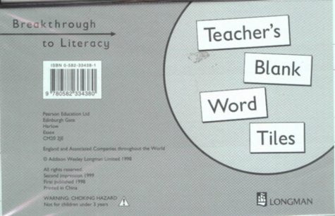 Breakthrough to Literacy: Teacher's Blank Word Tiles Reading Aloud & Learning to Read