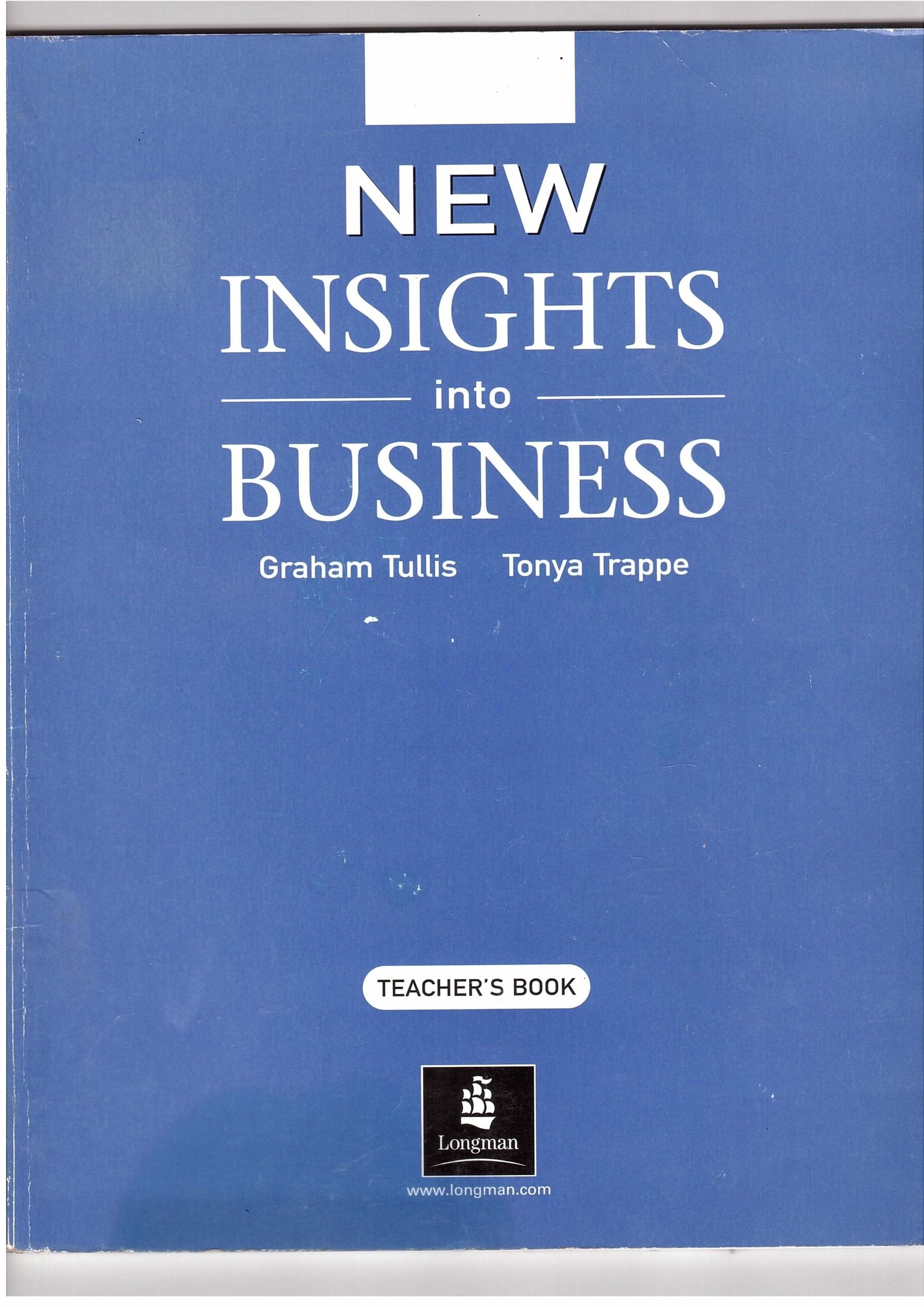 New Insights Into Business Teacher's Book Business, Finance & Career