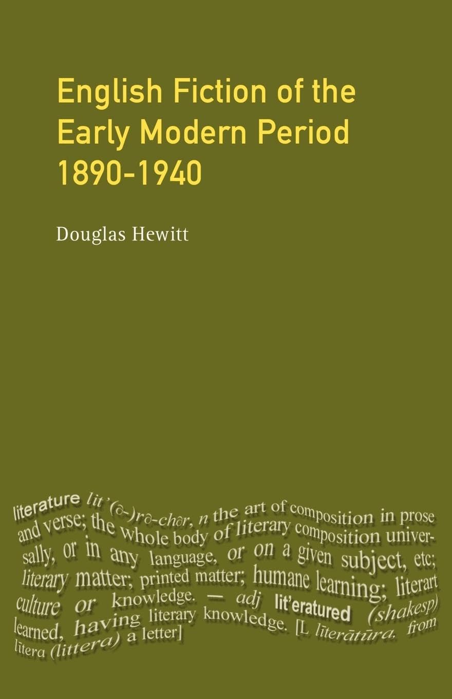 English Fiction of the Early Modern Period book