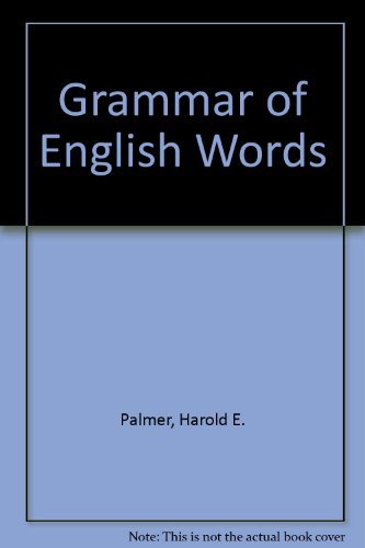 Grammar of English Words Books