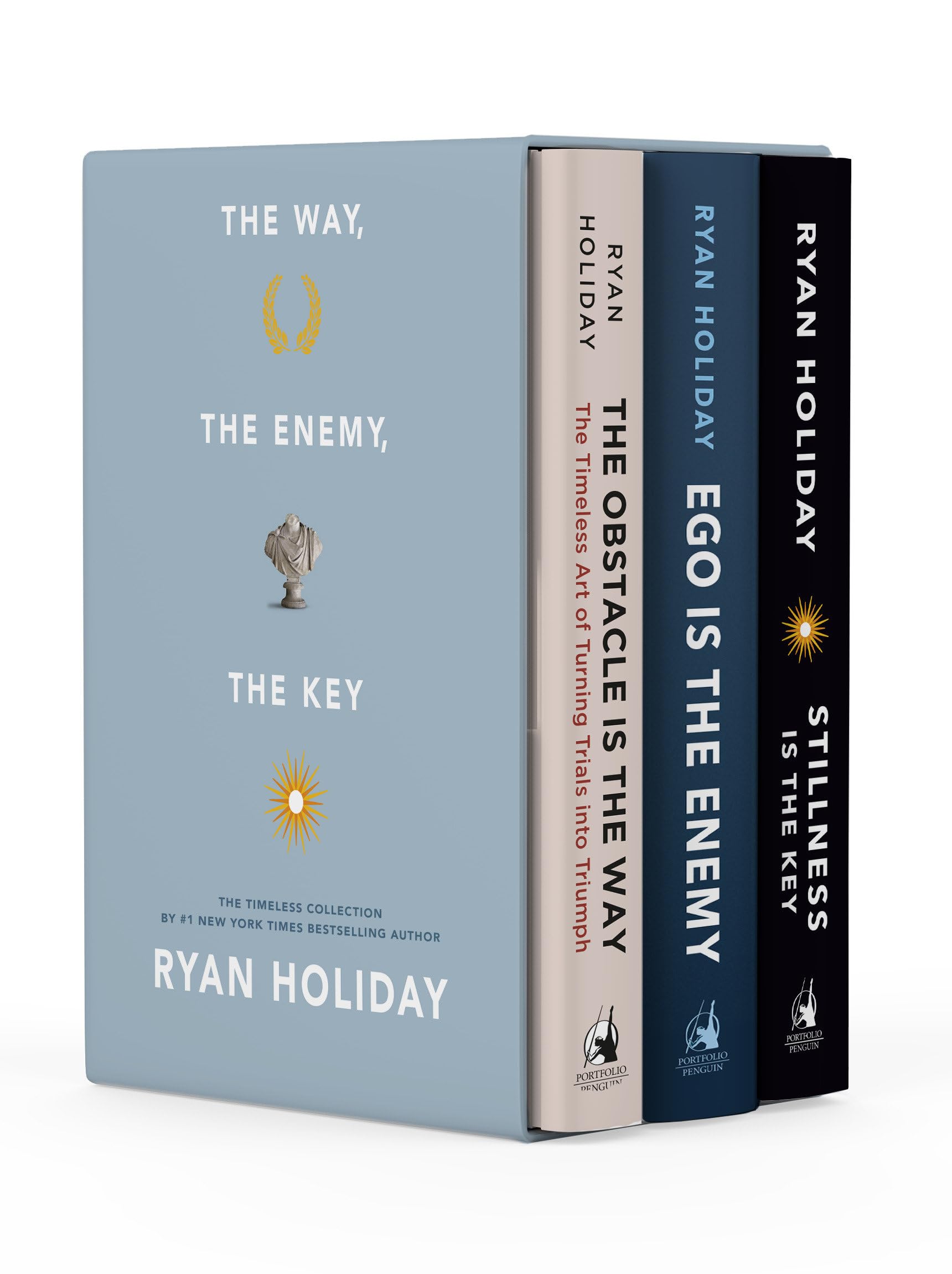 The Way, the Enemy, and the Key: A Boxed Set of The Obstacle is the Way, Ego is the Enemy & Stillness is the Key Philosophy